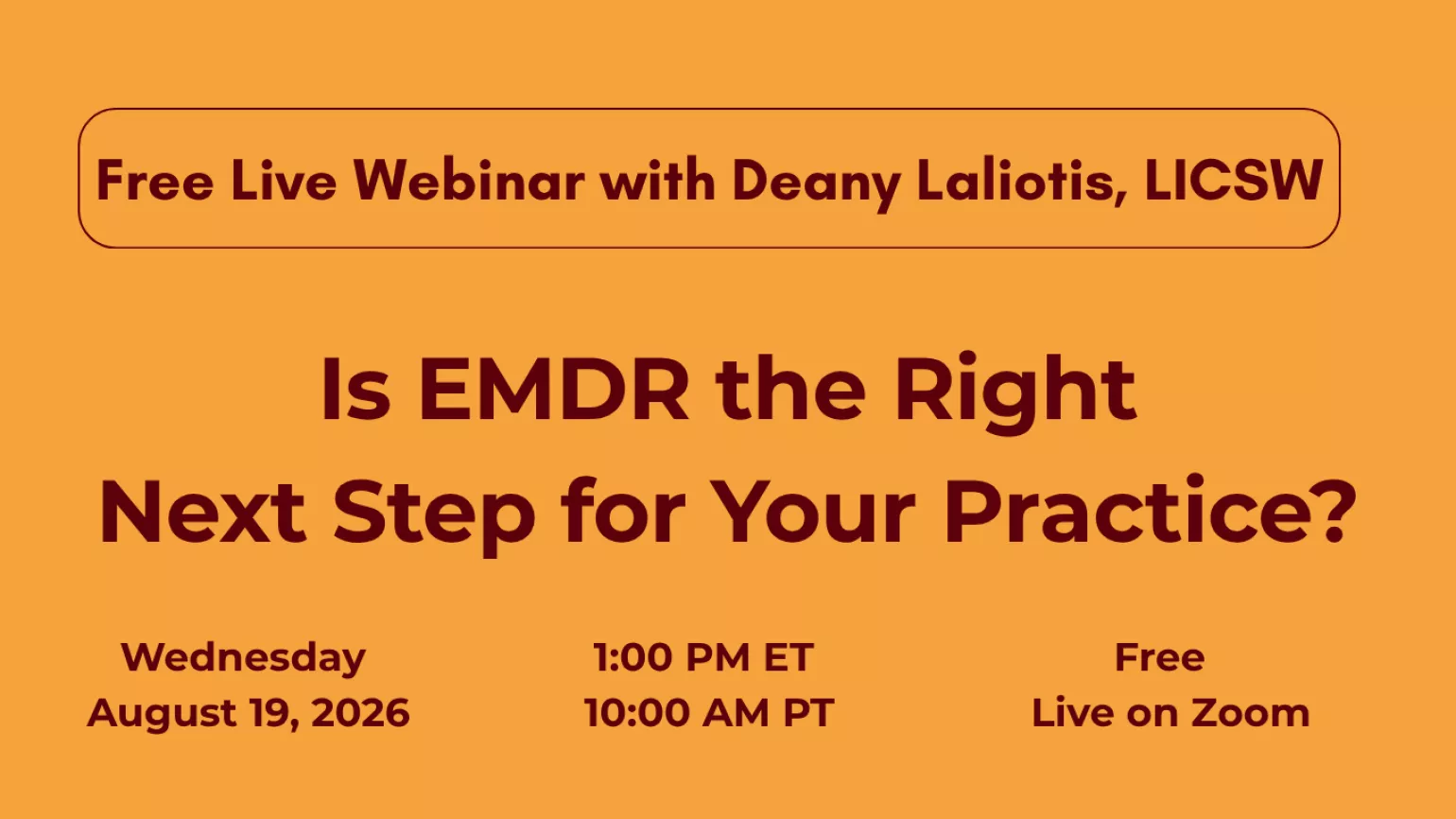 August Webinar