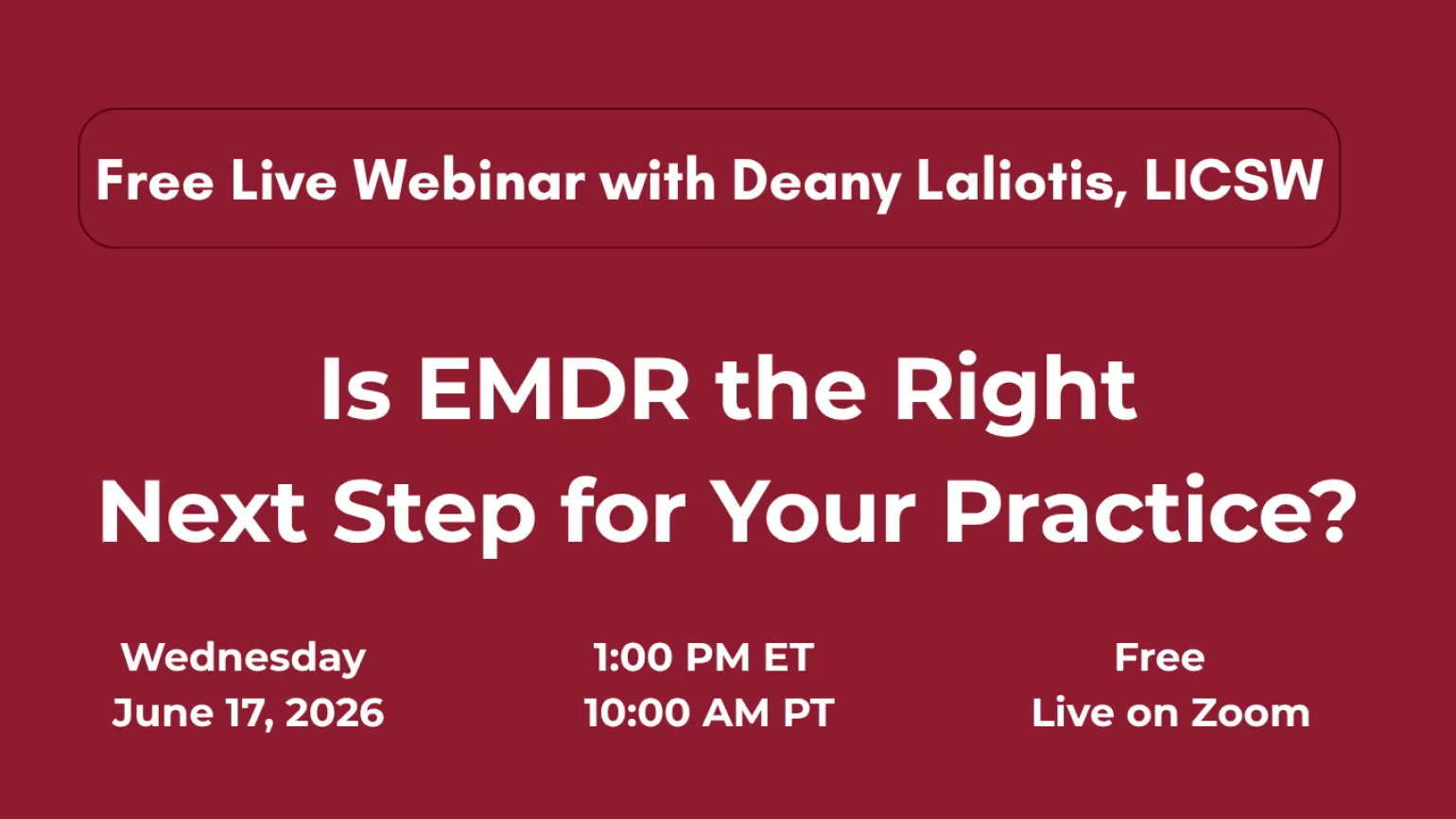 June Free Webinar